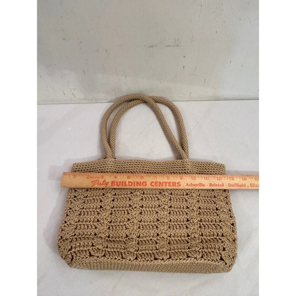 The Sak Crochet Tote Bag Medium Tan Beige Boho Shoulder Bag Women